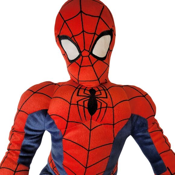27" Spider-Man Plush Pillow Marvel Jay Franco Stuffed Superhero Toy Red Blue - Picture 2 of 16